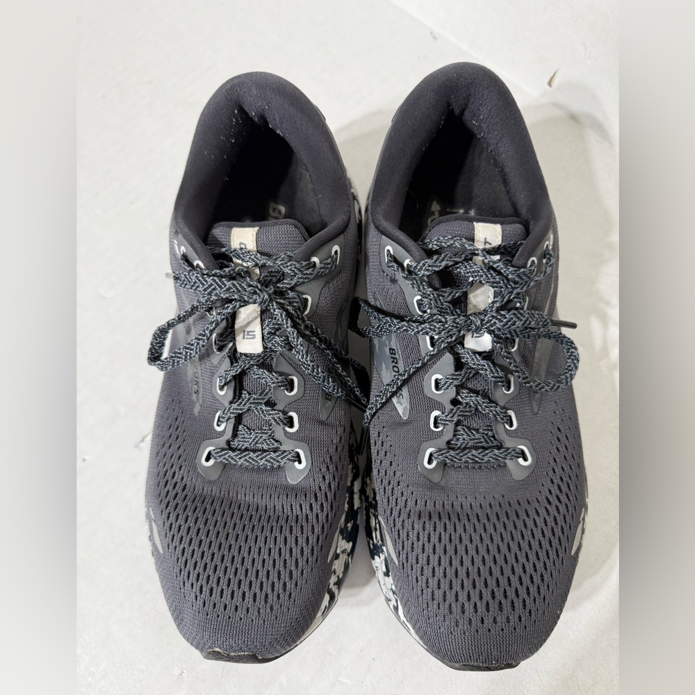 Brooks Ghost 15 Womens Size 8.5 Running Shoes Gray Black Camo Athletic Sneakers - Picture 3 of 8